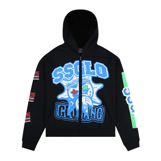 SSGLO - ZIP HOODIE BLACK