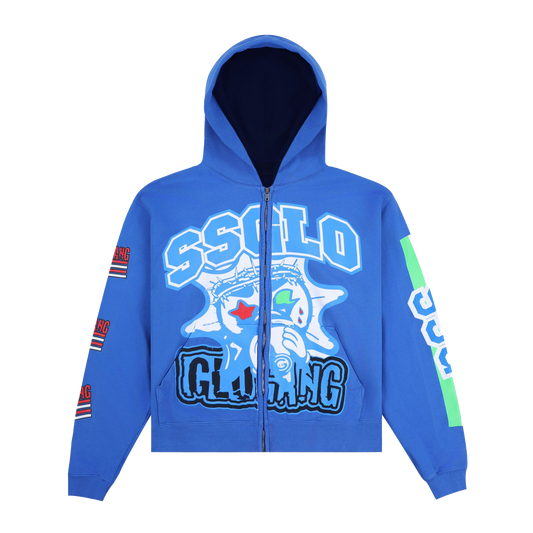 SSGLO - ZIP HOODIE BLUE